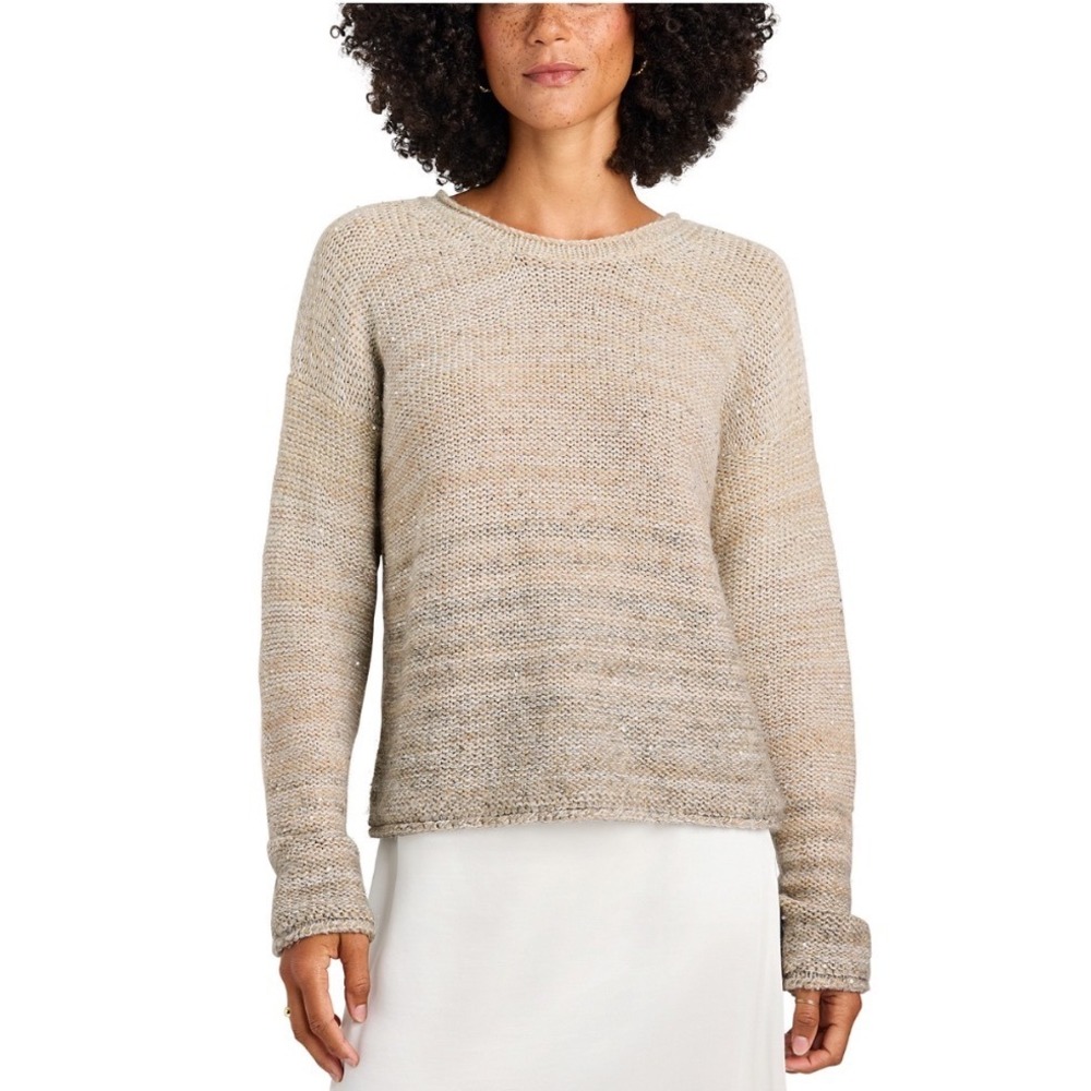 Splendid Elsa Sequin Sweater Tawny‎ Silver Ombre Wool Blend Pullover Medium